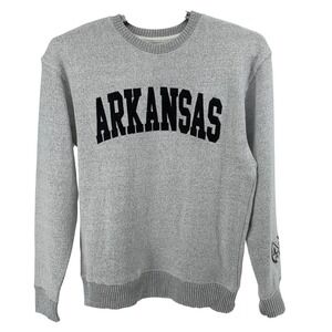 New York Popular Arkansas Nantucket Fleece Sweatshirt Mens Large Grey Pullover